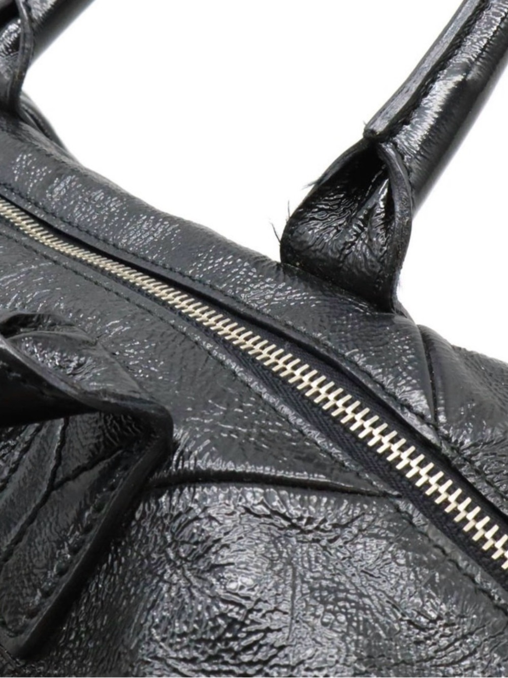 YSL Easy Boston Patent Leather Enamel Black Bag - Picture 14 of 14